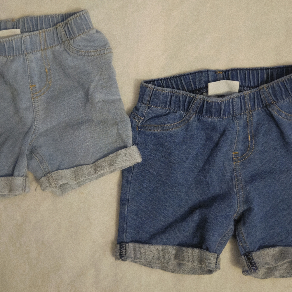 Cat & Jack Light and Dark Blue Kids Denim Shorts
